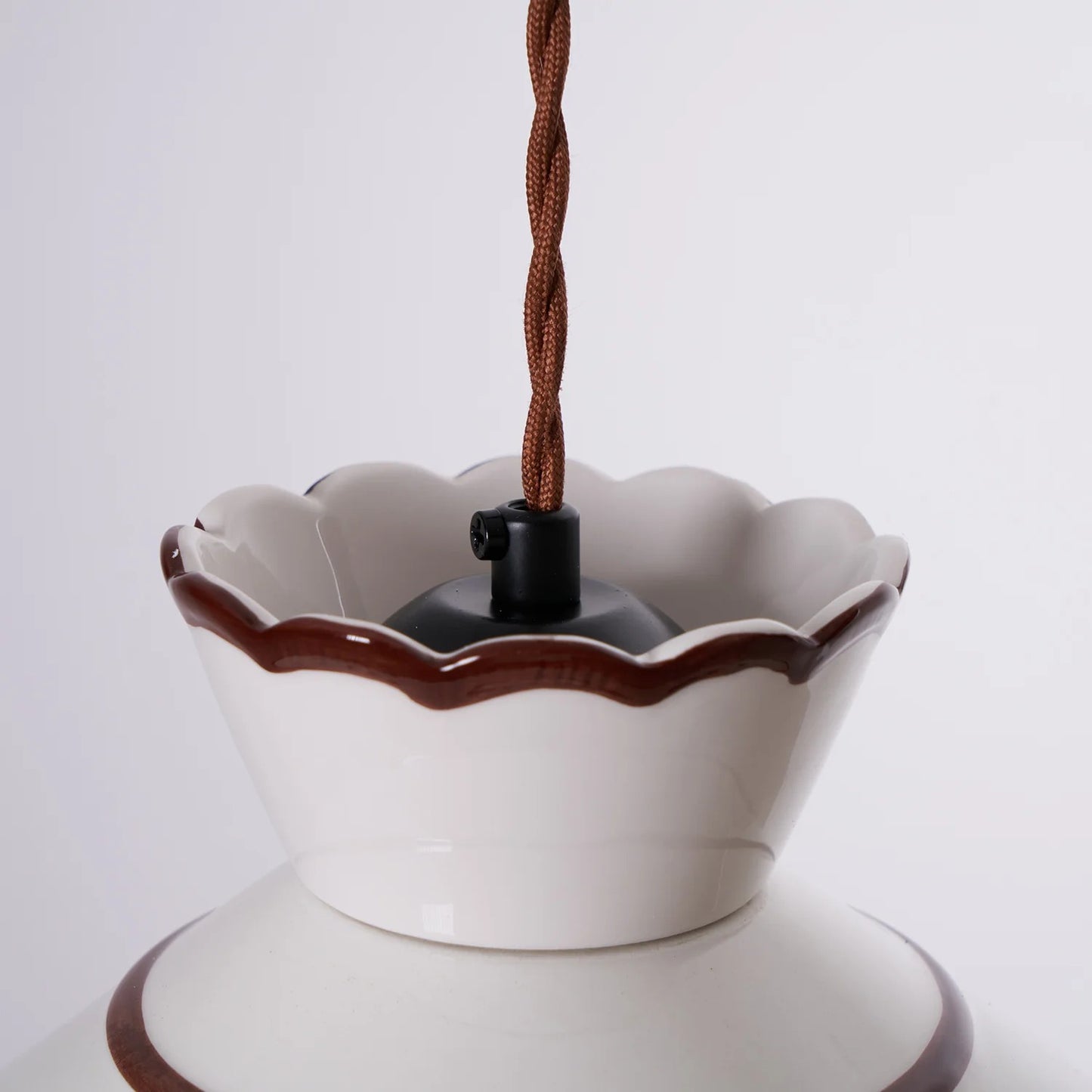 Hudson Scalloped Ceramic Pendant Light