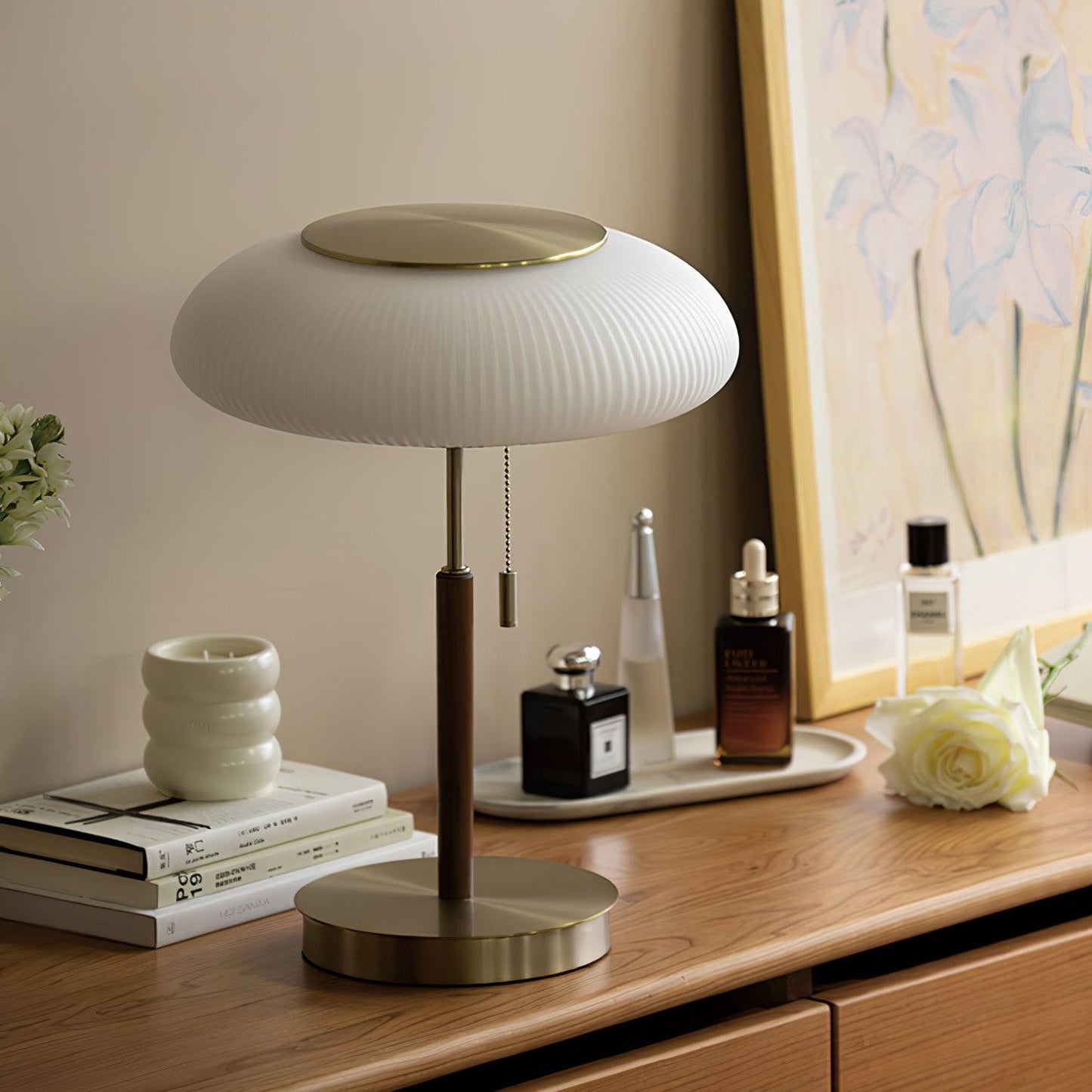 Olivane Fluted Glass Table Lamp