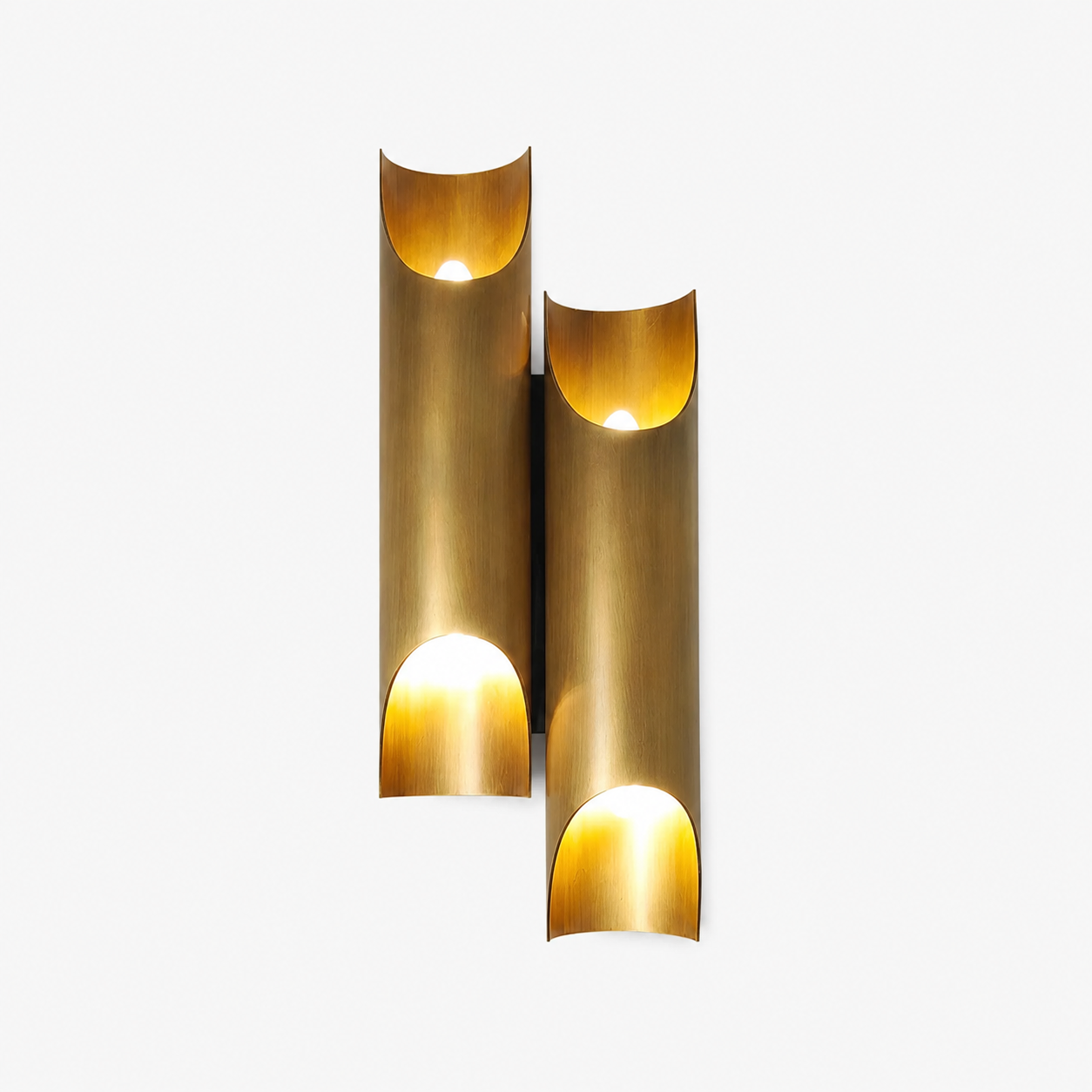 Orvian Dual Brass Wall Light