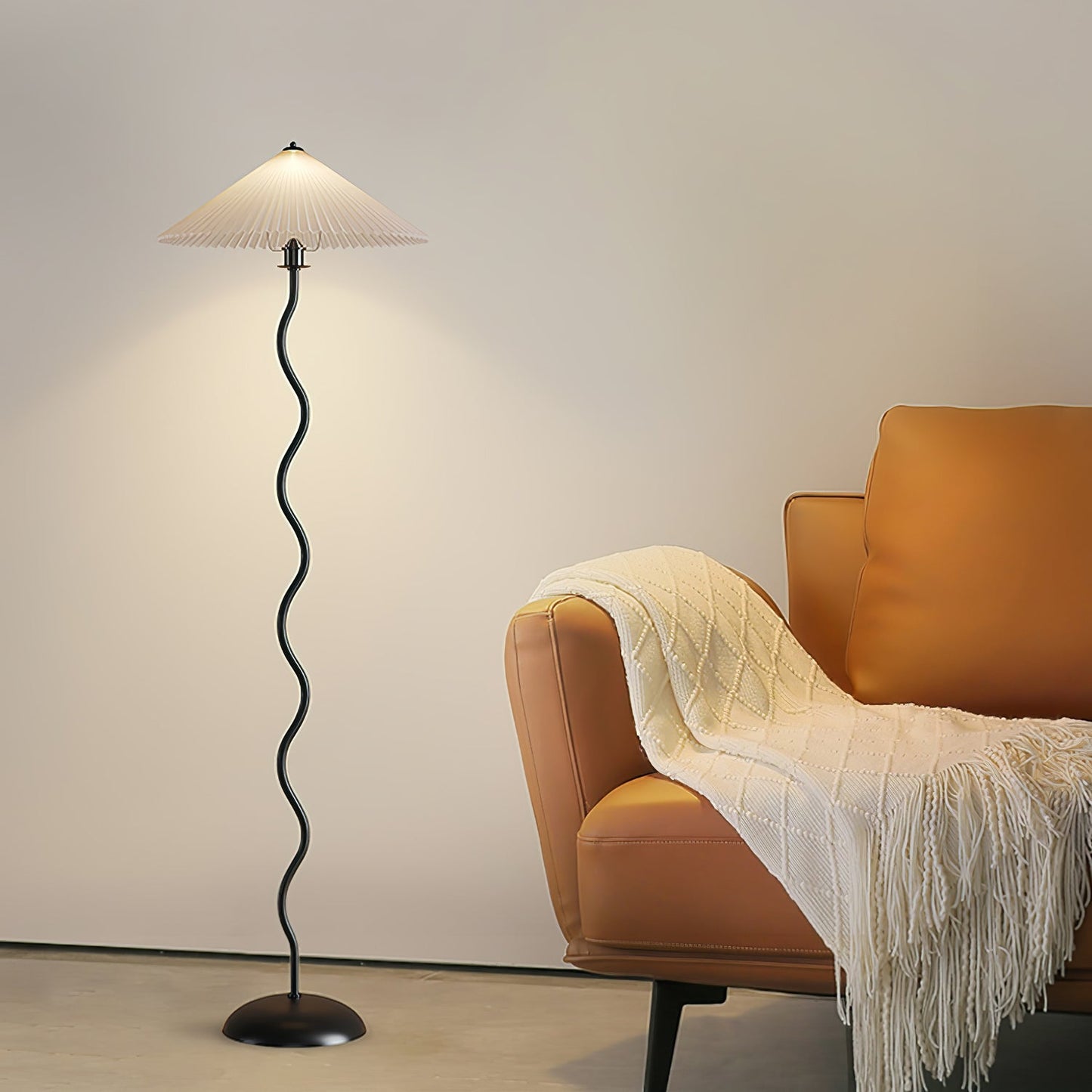 Colette Pleated Metal Floor Lamp