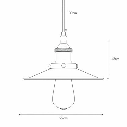 Hudson Rustic Metal Pendant Light