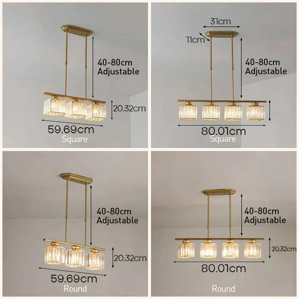 Vintara Glass Island Chandelier