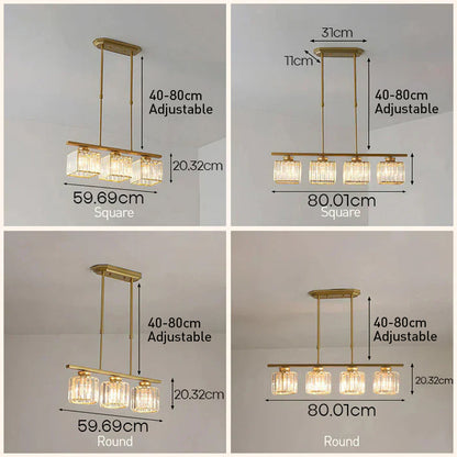 Vintara Glass Island Chandelier