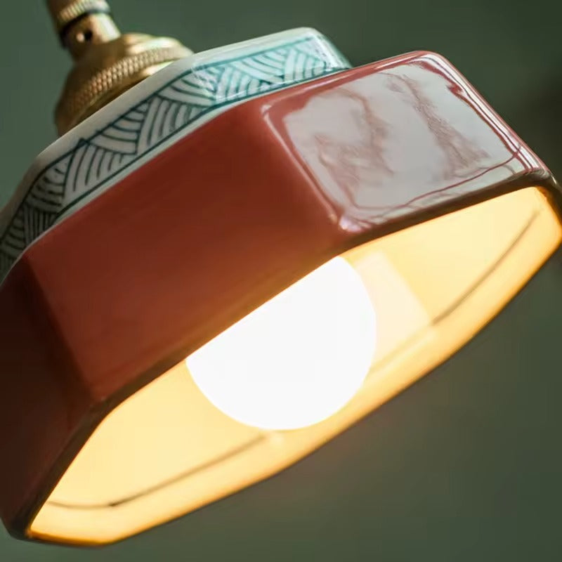 Hudson Vintage Style Ceramic Pendant Light