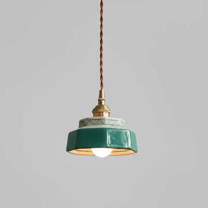 Hudson Vintage Style Ceramic Pendant Light