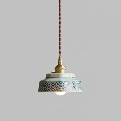 Hudson Vintage Style Ceramic Pendant Light