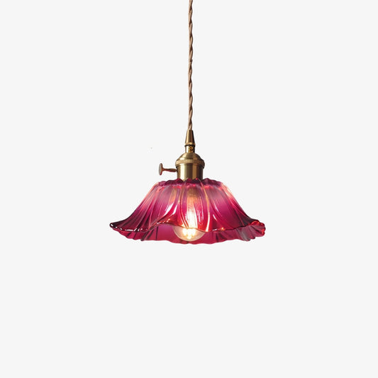 Loras Flower Shape Glass Pendant Light