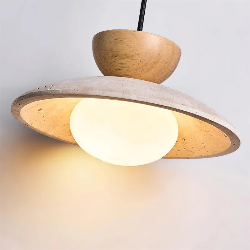 Siya Travertine Stone Pendant Light