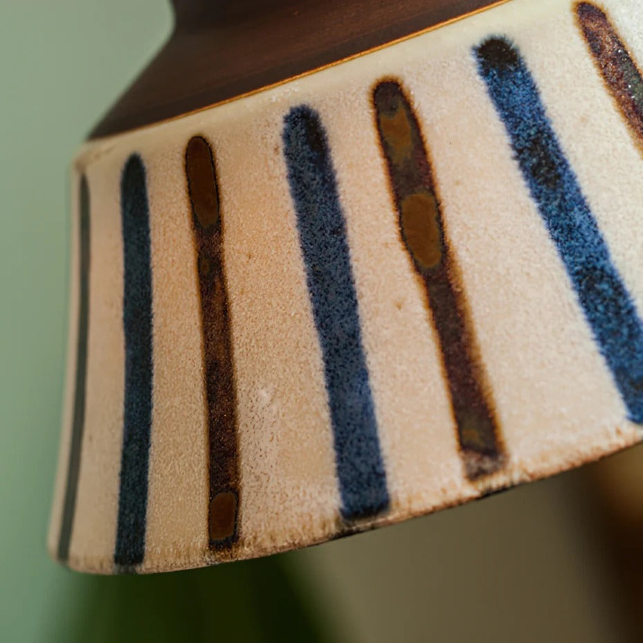 Hudson Vintage Ceramic Painted Pendant Light