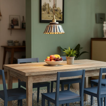 Hudson Vintage Ceramic Painted Pendant Light