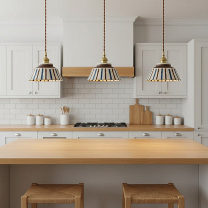 Hudson Vintage Ceramic Painted Pendant Light