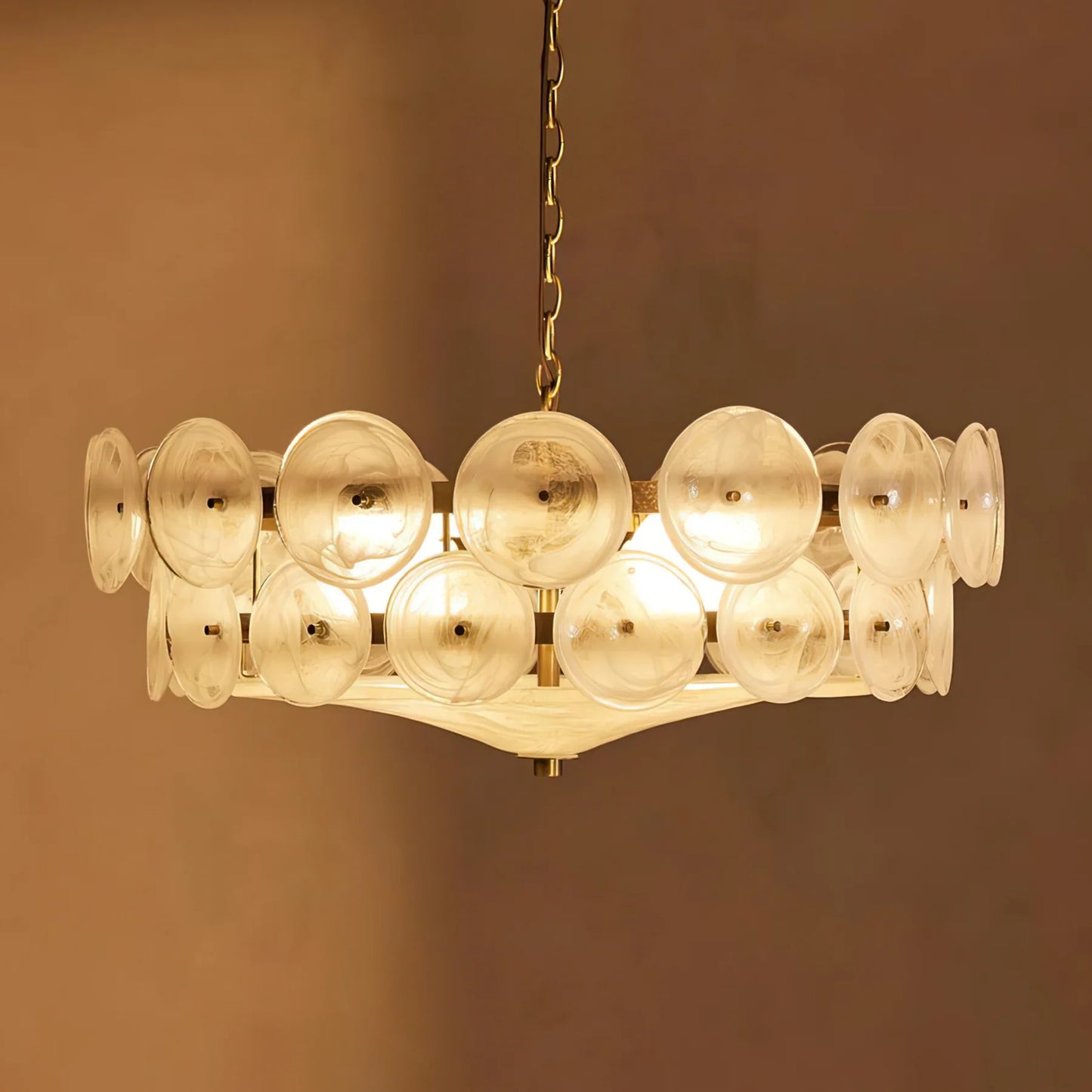 Roselle Glass Disc Chandelier