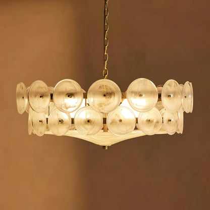Roselle Glass Disc Chandelier