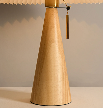 Maren Pleated Wooden Table Lamp