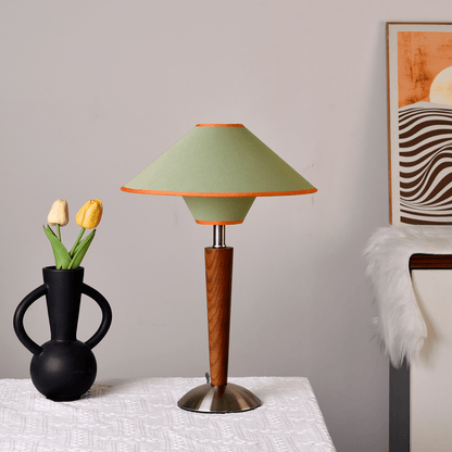 Valerie Wooden Fabric Table Lamp