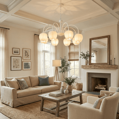 Elowen Floral Glass Chandelier Light