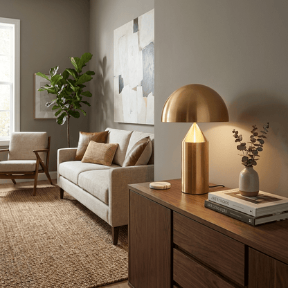 Coralie Geometric Metal Table Lamp