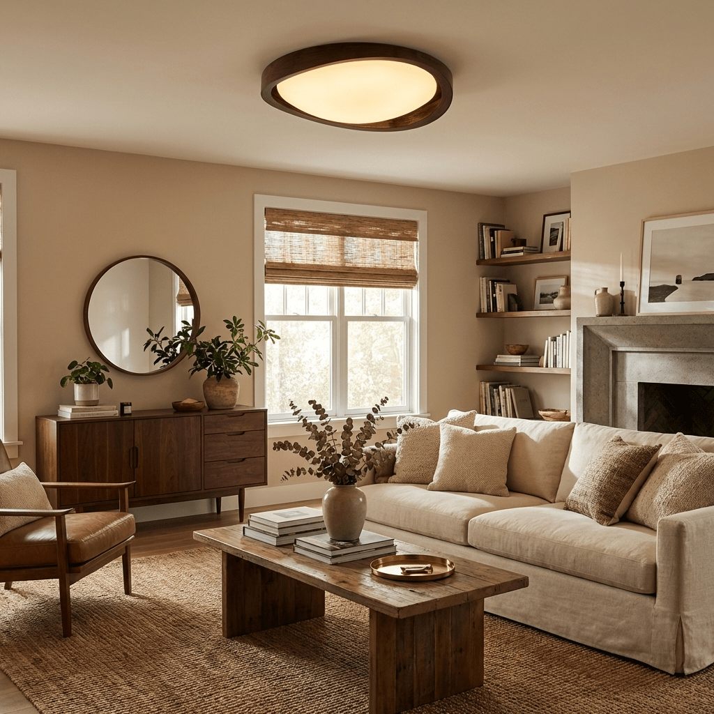 Aurenza Walnut Ceiling Light