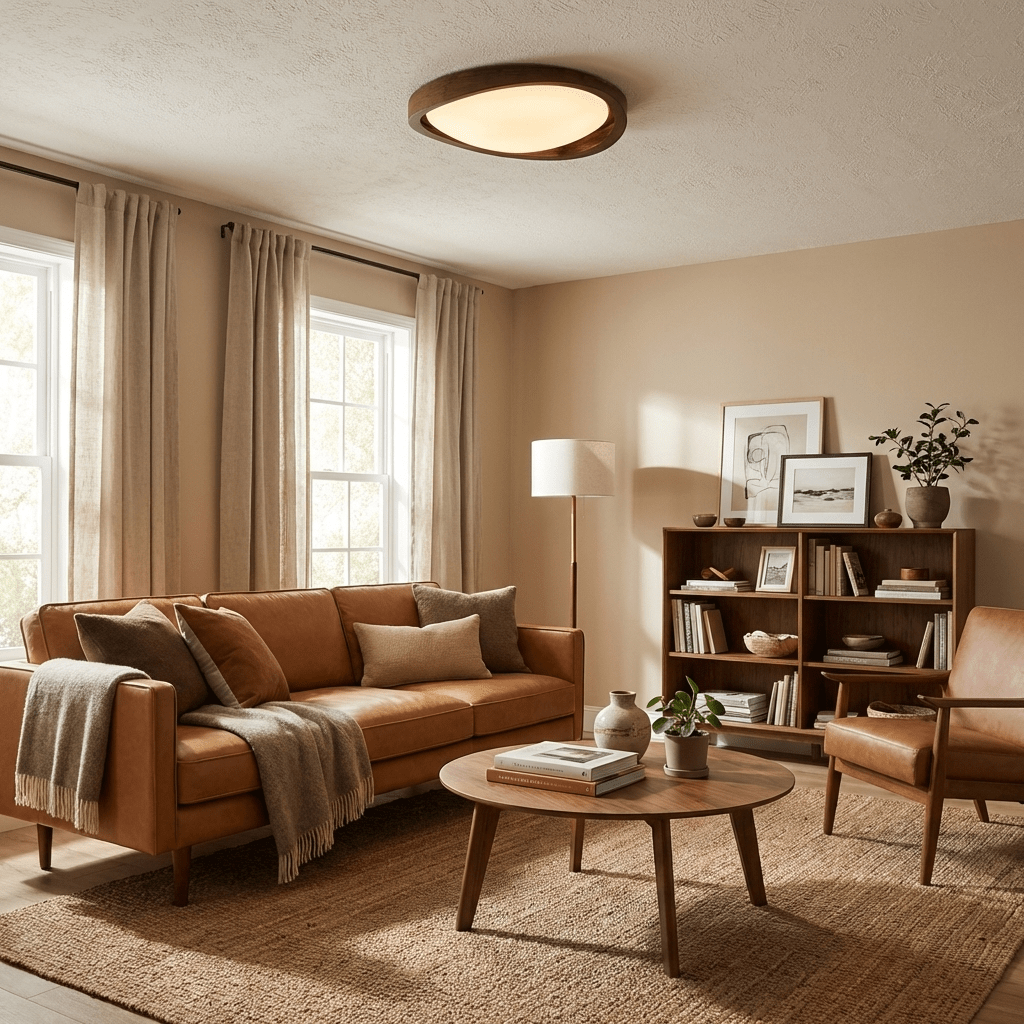 Aurenza Walnut Ceiling Light