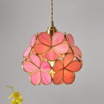 Loras Glass Flower Pendant Hanging Light