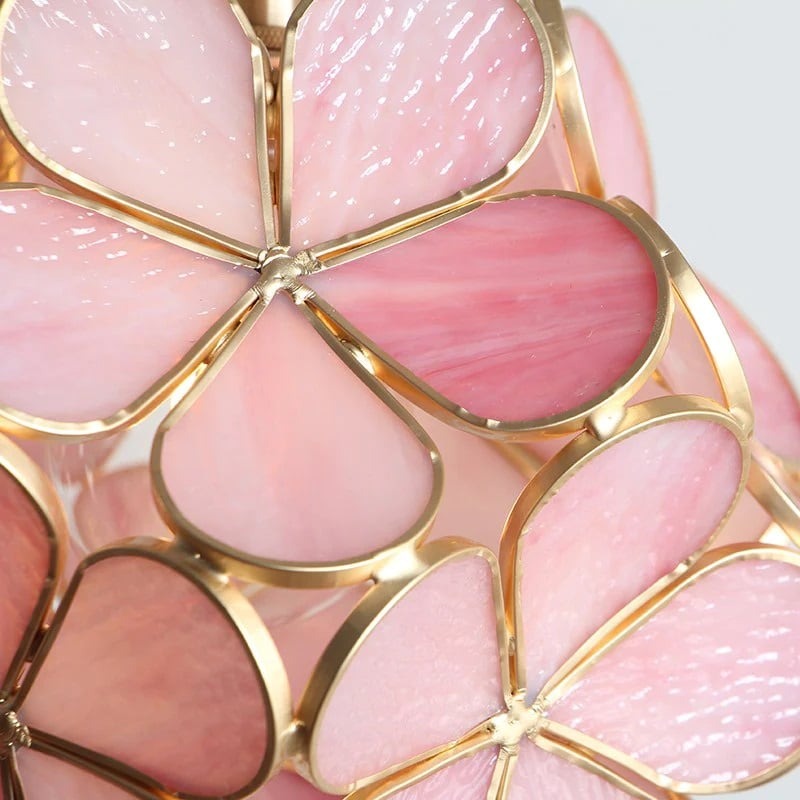Loras Glass Flower Pendant Hanging Light