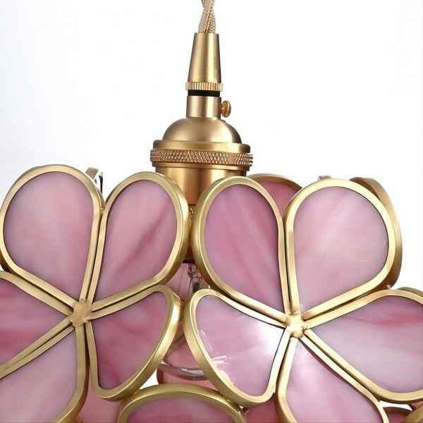 Loras Glass Flower Pendant Hanging Light