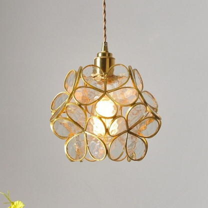 Loras Glass Flower Pendant Hanging Light