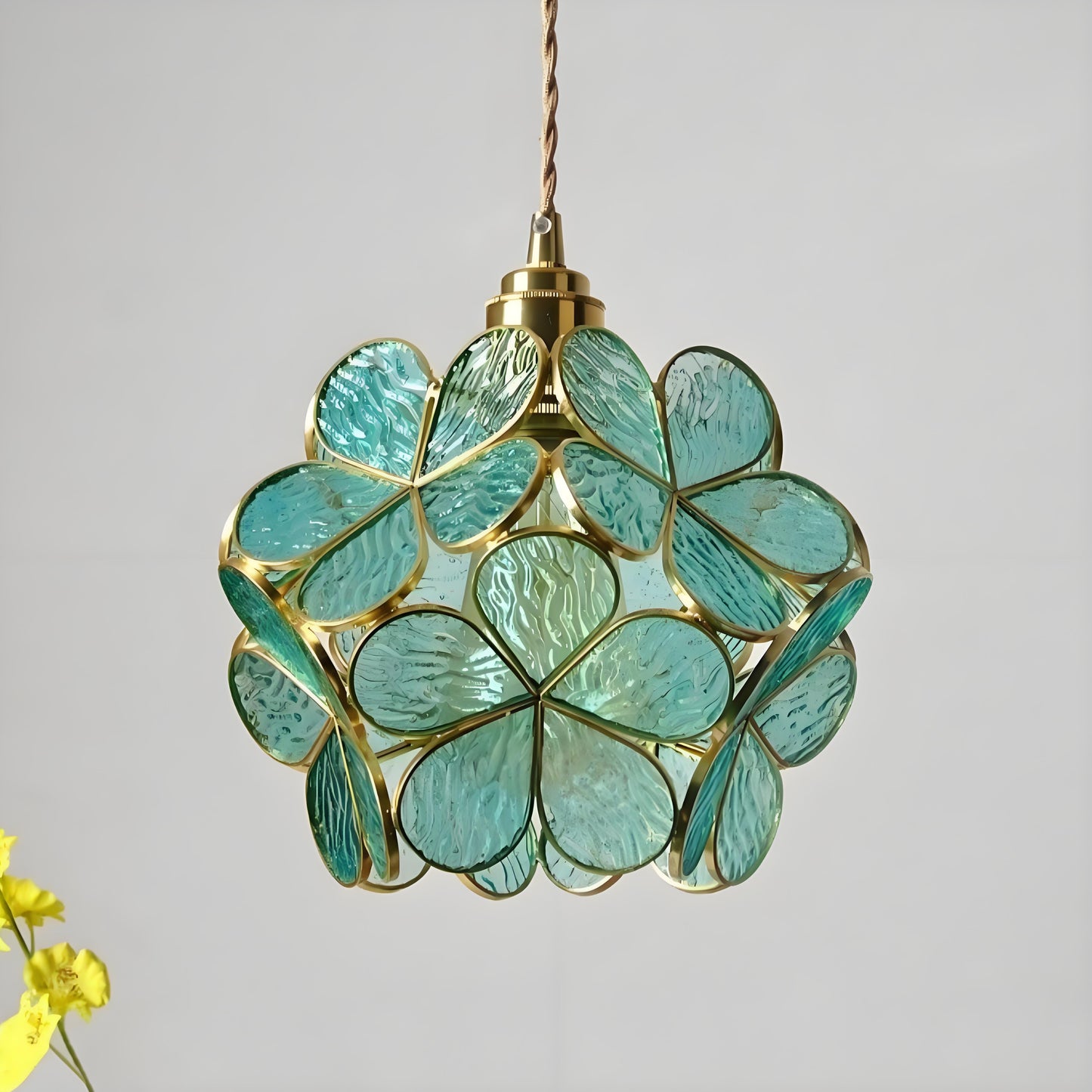 Loras Glass Flower Pendant Hanging Light