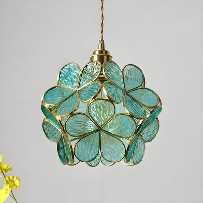 Loras Glass Flower Pendant Hanging Light