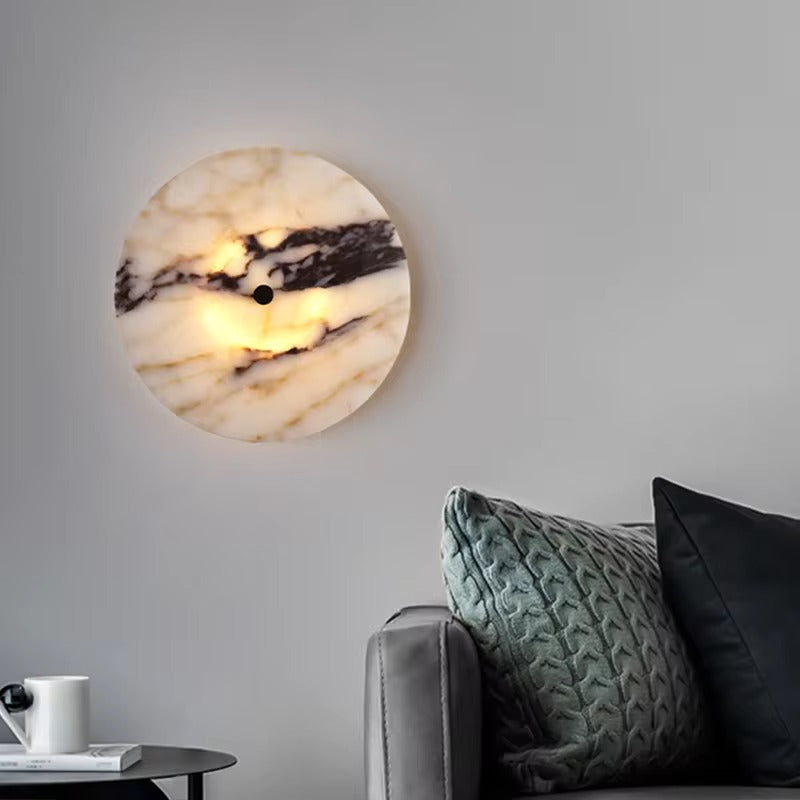 Arvix Circular Marble Stone Wall Lamp Light
