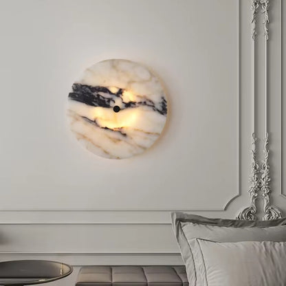 Arvix Circular Marble Stone Wall Lamp Light