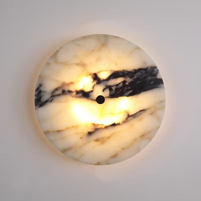 Arvix Circular Marble Stone Wall Lamp Light