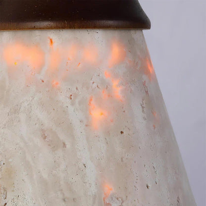 Siya Wooden Travertine Stone Wall Light
