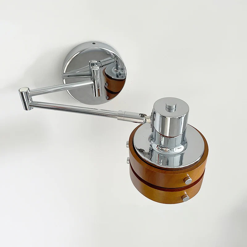 Aero Vintage Iron Wood Wall Lamp Light