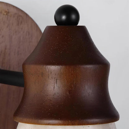 Siya Wooden Travertine Stone Wall Light