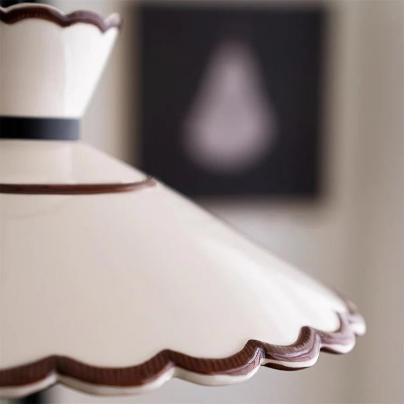 Hudson Scalloped Ceramic Pendant Light