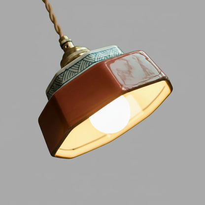 Hudson Vintage Style Ceramic Pendant Light
