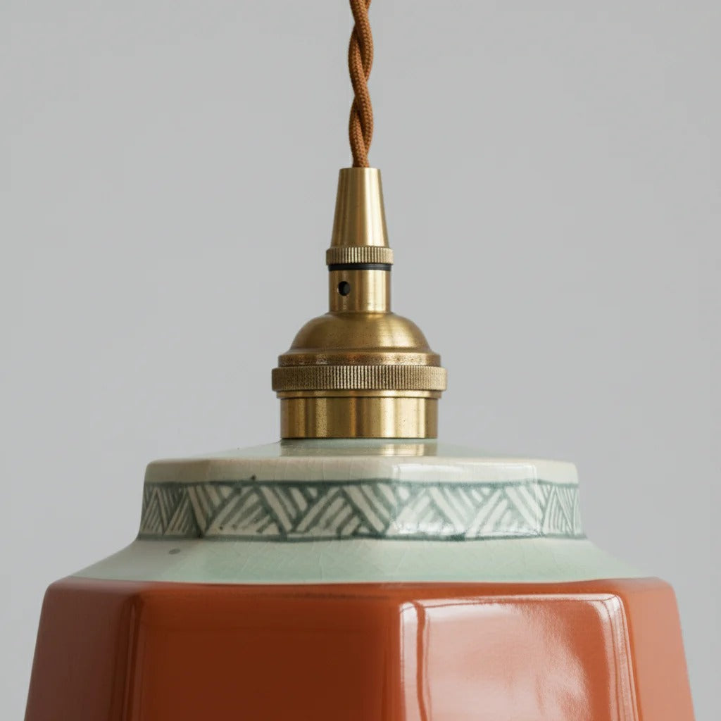 Hudson Vintage Style Ceramic Pendant Light