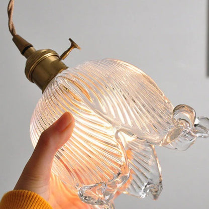 Loras Flower Blossom Glass Pendant Light