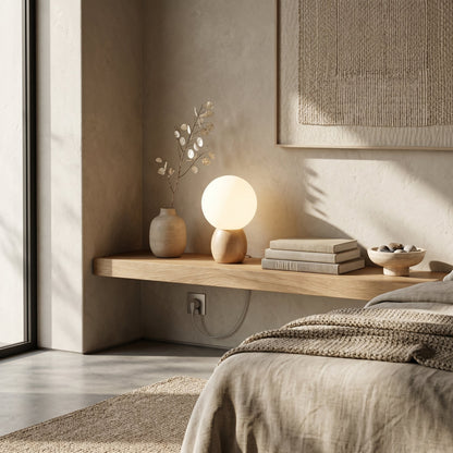 Novera Wooden Globe Table Lamp