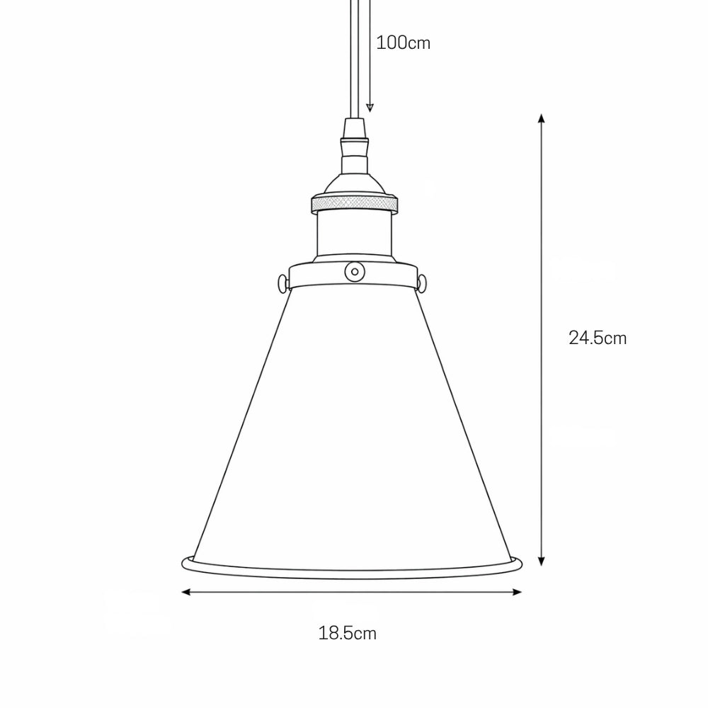 Hudson Rustic Metal Pendant Light