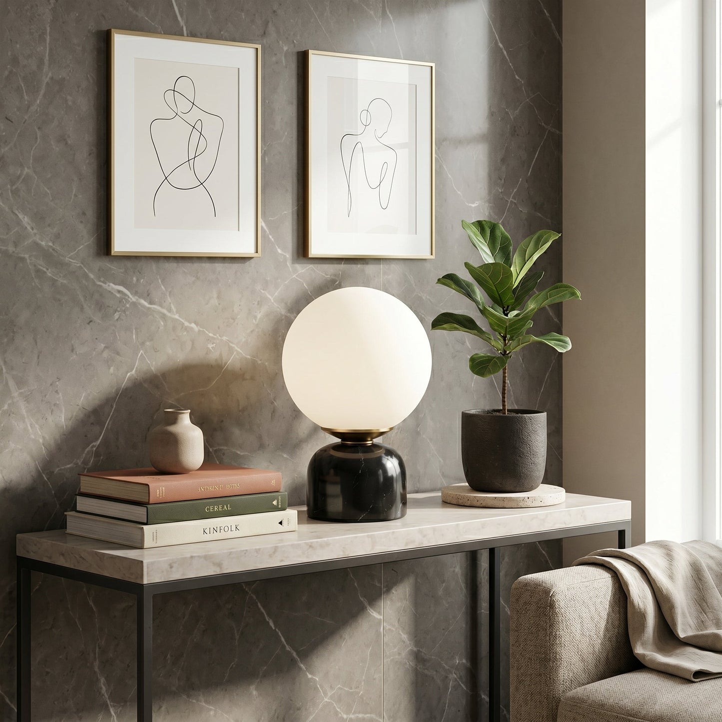 Novera Marble Table Lamp