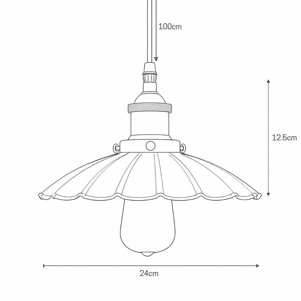Hudson Rustic Metal Pendant Light