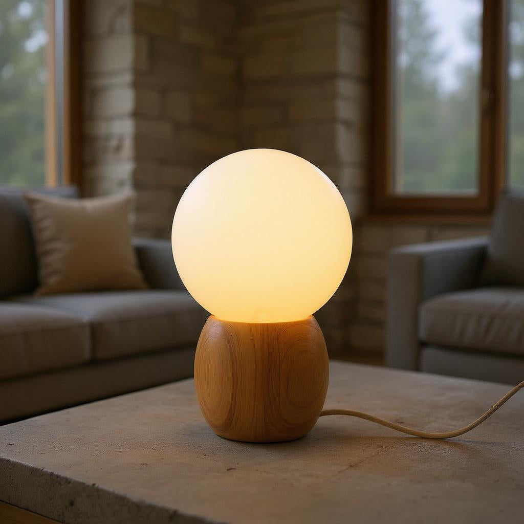 Novera Wooden Globe Table Lamp