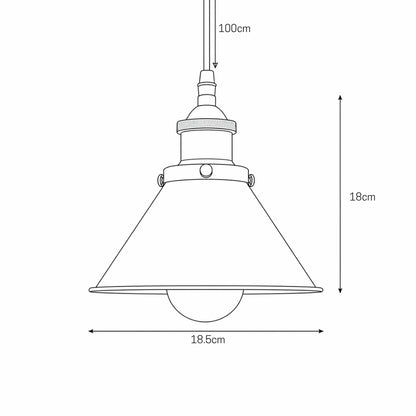 Hudson Rustic Metal Pendant Light