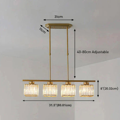 Vintara Glass Island Chandelier