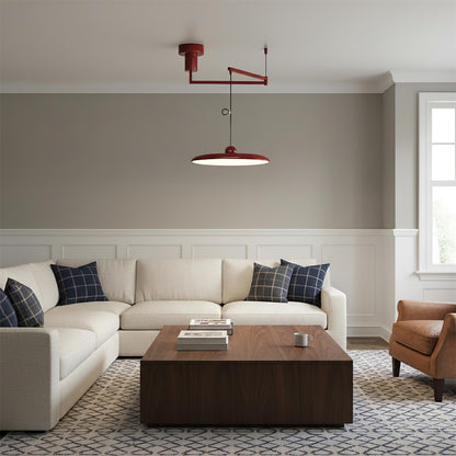 Adjustable Arm Disc Pendant Ceiling Light