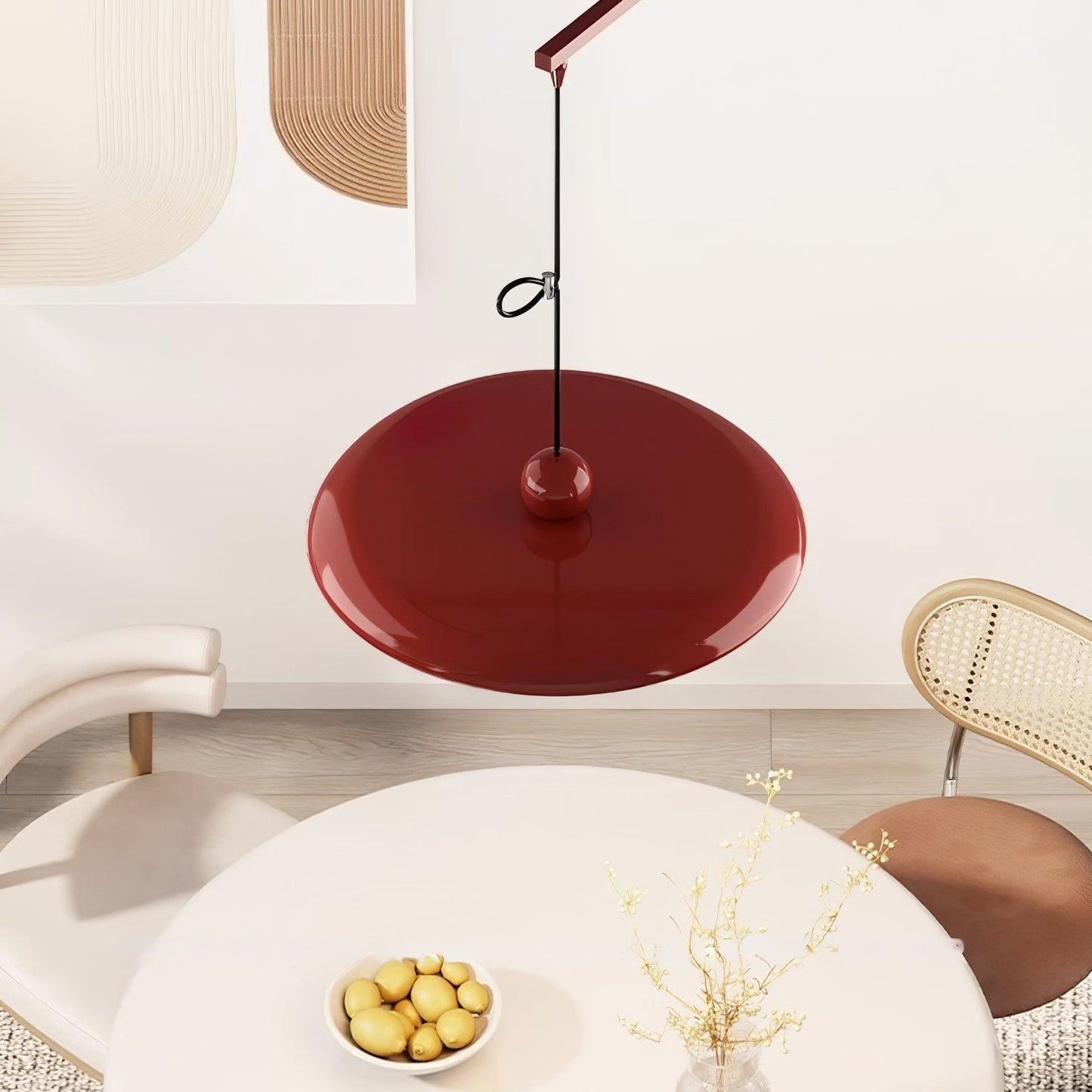 Adjustable Arm Disc Pendant Ceiling Light