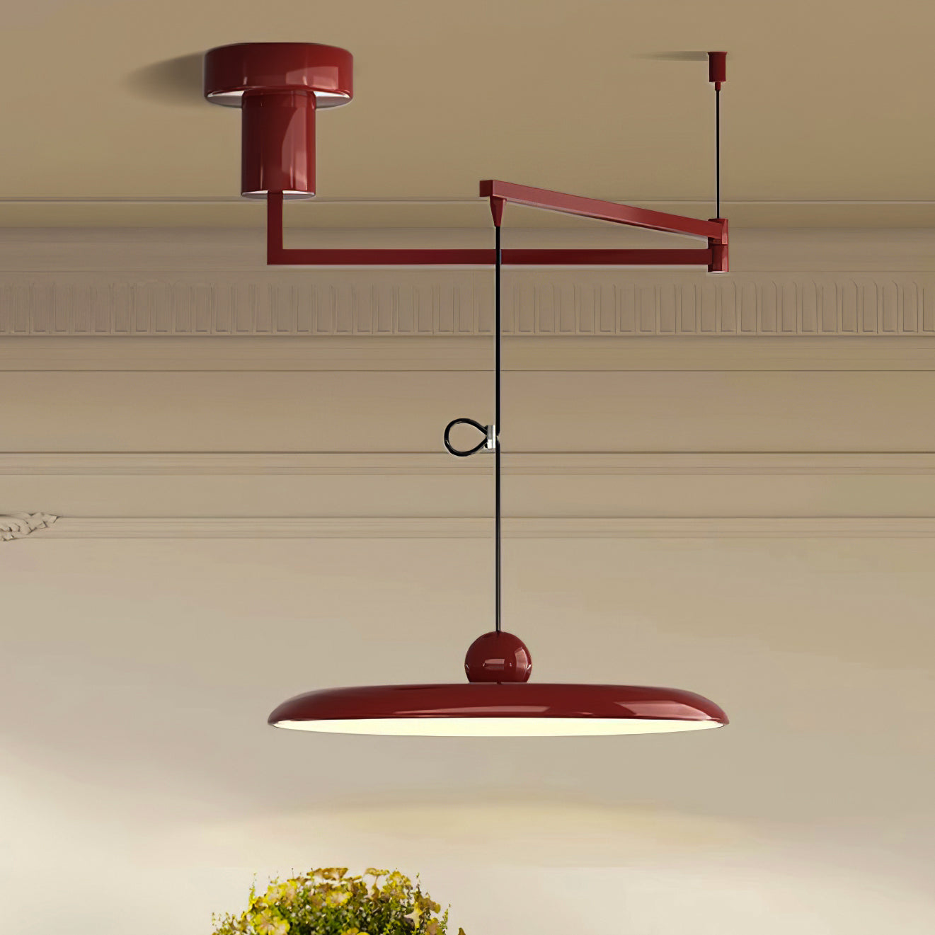 Adjustable Arm Disc Pendant Ceiling Light