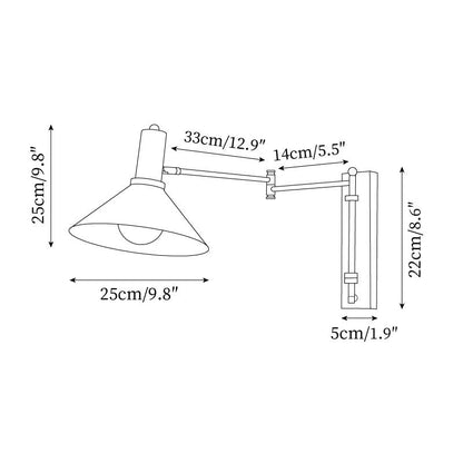 Adjustable Swing Arm Wall Lamp Light